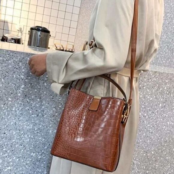 Brown Leather Crossbody Bag, Handbag, Purse, Shoulder Bag, Tote - Picture 5 of 11